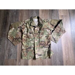US Military OCP Camouflage Combat Coat Mens 33R Green Excellent Ripstop Jacket‎